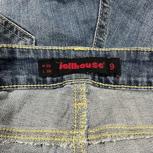 DOLLHOUSE Destroyed Distressed Ankle Skinny Jeans Size 9 (Juniors) - Picture 11 of 13